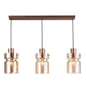 Cork Lighting PF2207/3COP Camden - Copper 3 Light over Island