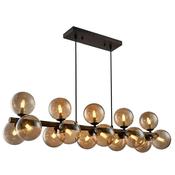 Cork Lighting PF2330/15BL Taishan - Black 15 Light over Island
