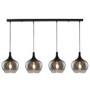 Cork Lighting PF2522/4BLK Berkley - Black over Island Fitting