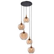 Cork Lighting PF2522/5AMB Berkley - Black &amp; Bronze Fitting