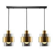 Cork Lighting PF4202/3SM Mela - Black &amp; Matt Brass Fitting