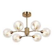 Cork Lighting PF9710/6MB Morley - Matt Brass Semi Flush
