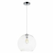 Globe - Chrome Pendant with Clear Glass ∅ 35 cm image