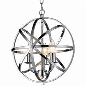 Cork Lighting PL5343/3CR Besca - Chrome 3 Light Spherical Cage