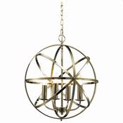 Cork Lighting PL5343/4ANT Besca - Antique Brass Pendant