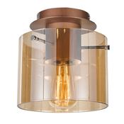 Cork Lighting SF1607/1AMB Vintage - Copper Flush with Glass