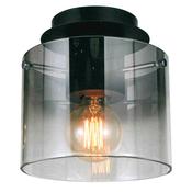 Cork Lighting SF1607/1BL Vintage - Black Flush with Glass