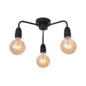 Rion - Matt Black 3 Light Semi Flush image
