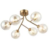 Cork Lighting SF4357/6MB Nasa - Matt Brass 6 Light Flush