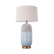 Margo - Blue Ceramic Table Lamp with Beige Shade image