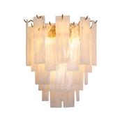 Cascade - Satin Brass 3 Light Wall Lamp with Slate Glass Style image