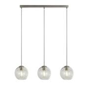 Balls - Polished Chrome 3 Light over Island Fitting with Small Clear Glass image