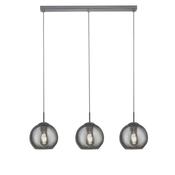Balls - Polished Chrome 3 Light over Island Fitting with Small Smoked Mirrored Glass image