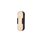Opaline - Matt Black LED Wall Lamp with Marble Resin Diffuser image