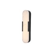 Opaline - Matt Black LED Wall Lamp with Marble Resin Diffuser image