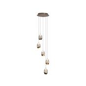 Seeds - Latte 5 Light LED Cluster Pendant with Champagne Glass image