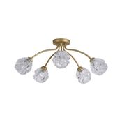 Searchlight 11525-5GO Astral - Gold 5 Light Semi Flush