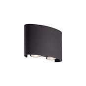 Searchlight 1224-4BK Shadows - Black LED Up &amp; Down Wall Lamp image
