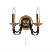 Belfry - Dark Bronze &amp; Brown 2 Light Wall Lamp image