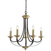Belfry - Dark Bronze &amp; Brown 5 Light Centre Fitting image