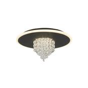 Searchlight 21126-32BK Deluge - Black LED Flush with Crystal