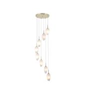 Searchlight 23147-8SB Rocky - Satin Brass 8 Light Cluster