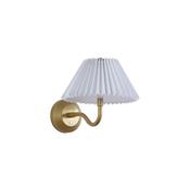 Danish - Gold LED Rechargeable Wall Lamp with White Pleated Shade image