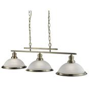 Searchlight-2683-3AB Bistro - Alabaster Glass, Brass Bar image