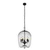 Shower - Black 5 Light Pendant with Crystal image
