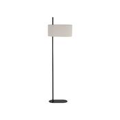 Hessian - Black Floor Lamp with Oatmeal Linen Shade image