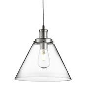 Searchlight-3228CC Pyramid - Clear Glass, Chrome Pendant