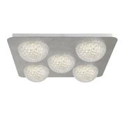 Celestia - LED Silver Leaf &amp; Acrylic 5 Light Flush image