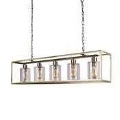 Prism 33418 Cage - Antique Brass and Clear Glass Bar Fitting