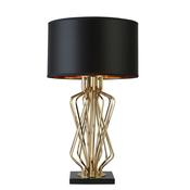 Ethan - Gold Table Lamp with Black &amp; Gold Shade image