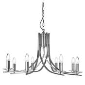 Ascona - Satin Silver Twist 8 Light Pendant with Crystal Details image