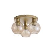 Searchlight 44521CP Radiance - Matt Gold 3 Light Semi Flush