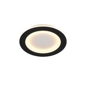 Ringo - Matt Black &amp; White CCT Flush with Remote Control ∅ 39 cm image