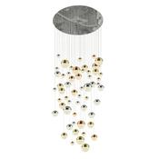 Planets - Multicoloured 55 Light LED Cluster Pendant with Crystal
