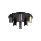 Searchlight 50570-6BK Tubes - Black 6 Light Flush image