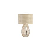 Diane - Champagne Glass Table Lamp with Rattan Shade image