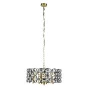 Searchlight 59811-5BSB Iris - Brass &amp; Black 5 Light Pendant