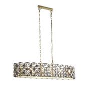 Iris - Brass &amp; Black 6 Light over Island Fitting with Crystal image