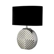 Regen - Chrome Ceramic Table Lamp with Black Shade image