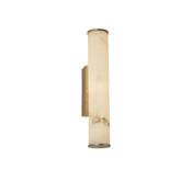 Wales - Matt Gold LED Wall Lamp with Marble Resin Diffuser image