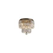 Empire - Antique Brass 4 Light Flush with Clear Crystal image