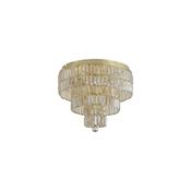 Empire - Satin Brass 6 Light Flush with Champagne Crystal image