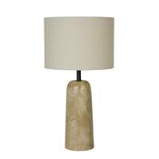 Agra -  Travertine Effect Table Lamp with Cream Shade image