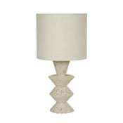 Malacca - Terrazzo Ceramic Table Lamp with Beige Linen Shade image