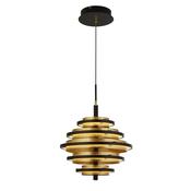 Searchlight 6375-5BG Hive - Black LED Pendant with Gold Leaf image