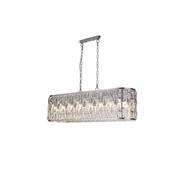 Bijou - Chrome 8 Light over Island Fitting with Clear Crystal image